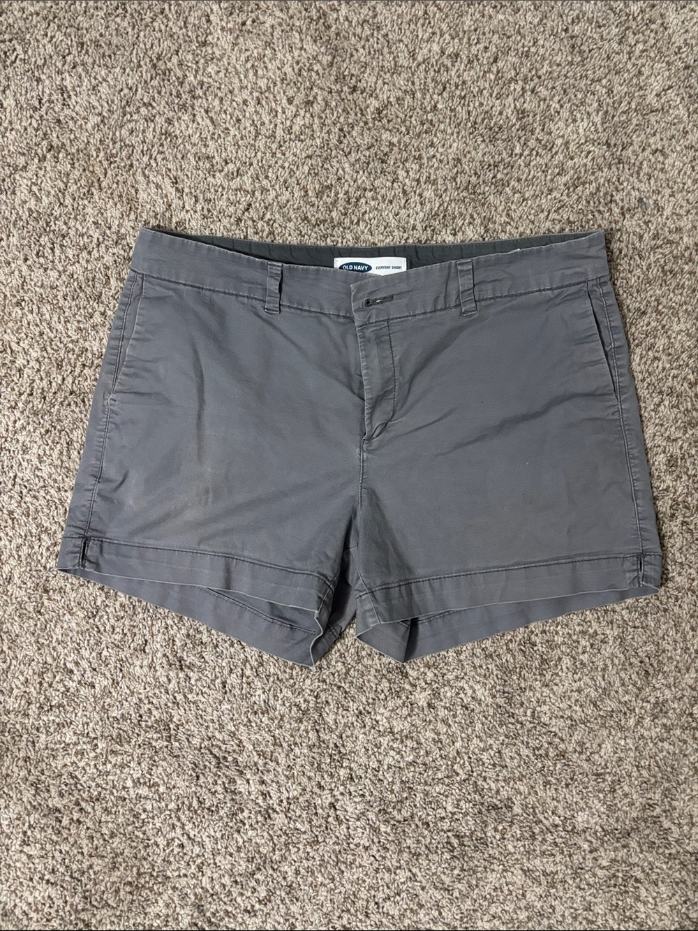 Old Navy Women's Charcoal Gray Chino Bermuda Shorts